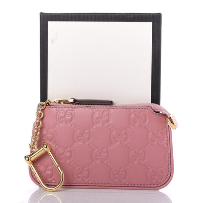 Gucci Guccissima Signature Key Case Carmine Rose 8 of 8