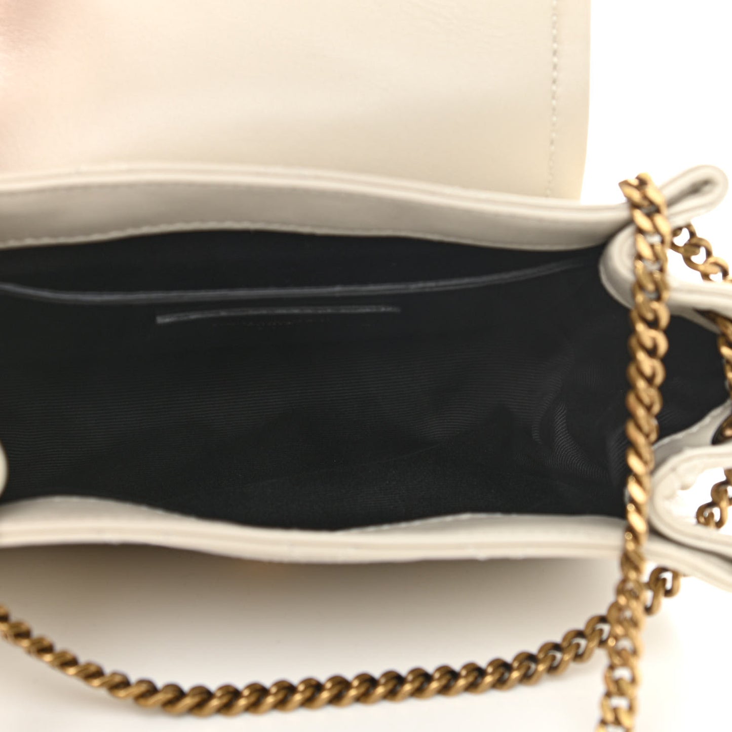 Lambskin Quilted Monogram Mini Nolita Blanc Vintage