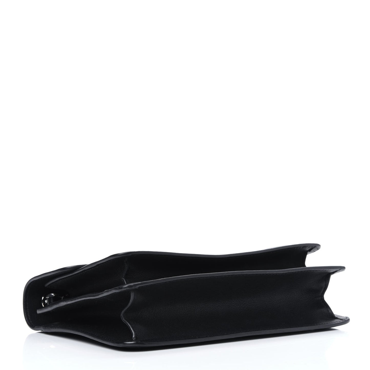 Goatskin Quilted Large CC Box Flap Black