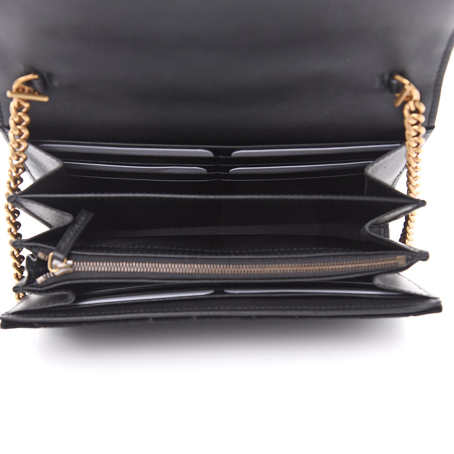 Velvet Matelasse GG Marmont Chain Wallet Black