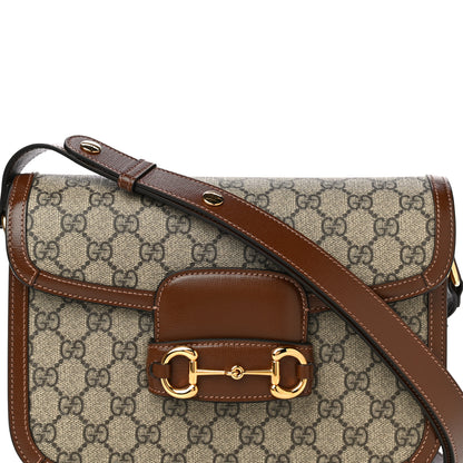 Gucci GG Supreme Monogram Horsebit 1955 Shoulder Bag Beige Brown Sugar 7 of 11