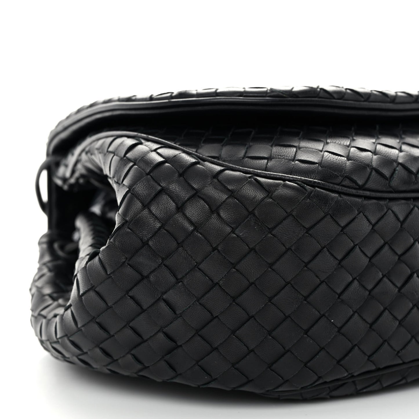 Nappa Intrecciato Messenger Bag Black