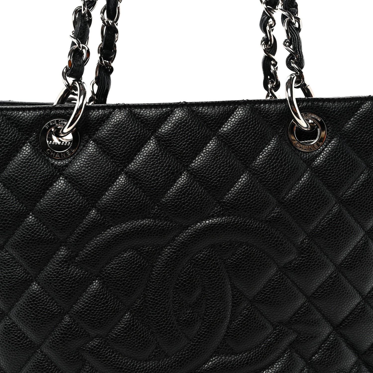 Chanel Caviar Quilted Grand Shopping Tote GST Black 8 of 11