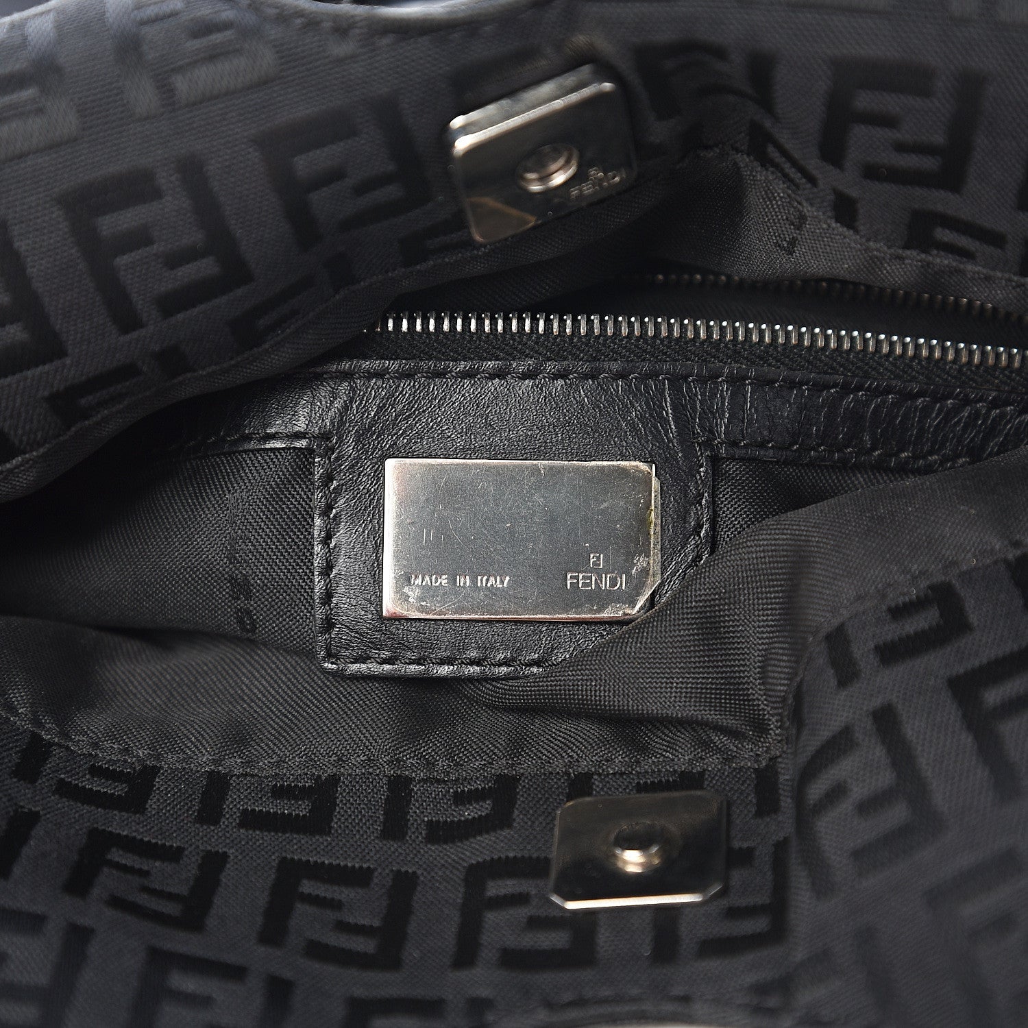 Fendi Zucchino Hobo Black 5 of 13