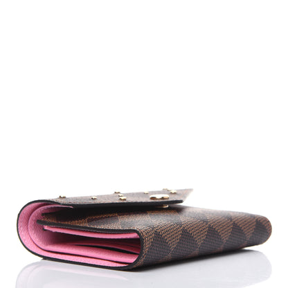 Louis Vuitton Damier Ebene Studded Victorine Wallet 4 of 10
