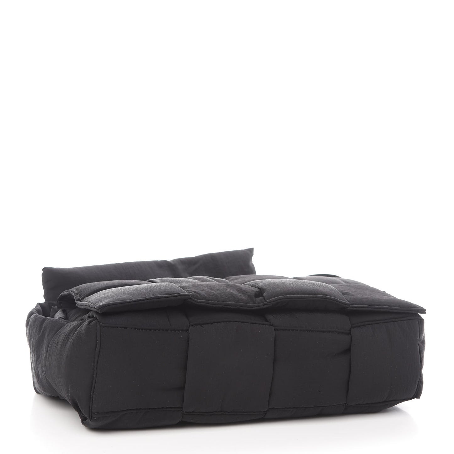 Nylon Intrecciato Padded Tech Cassette Bag Black