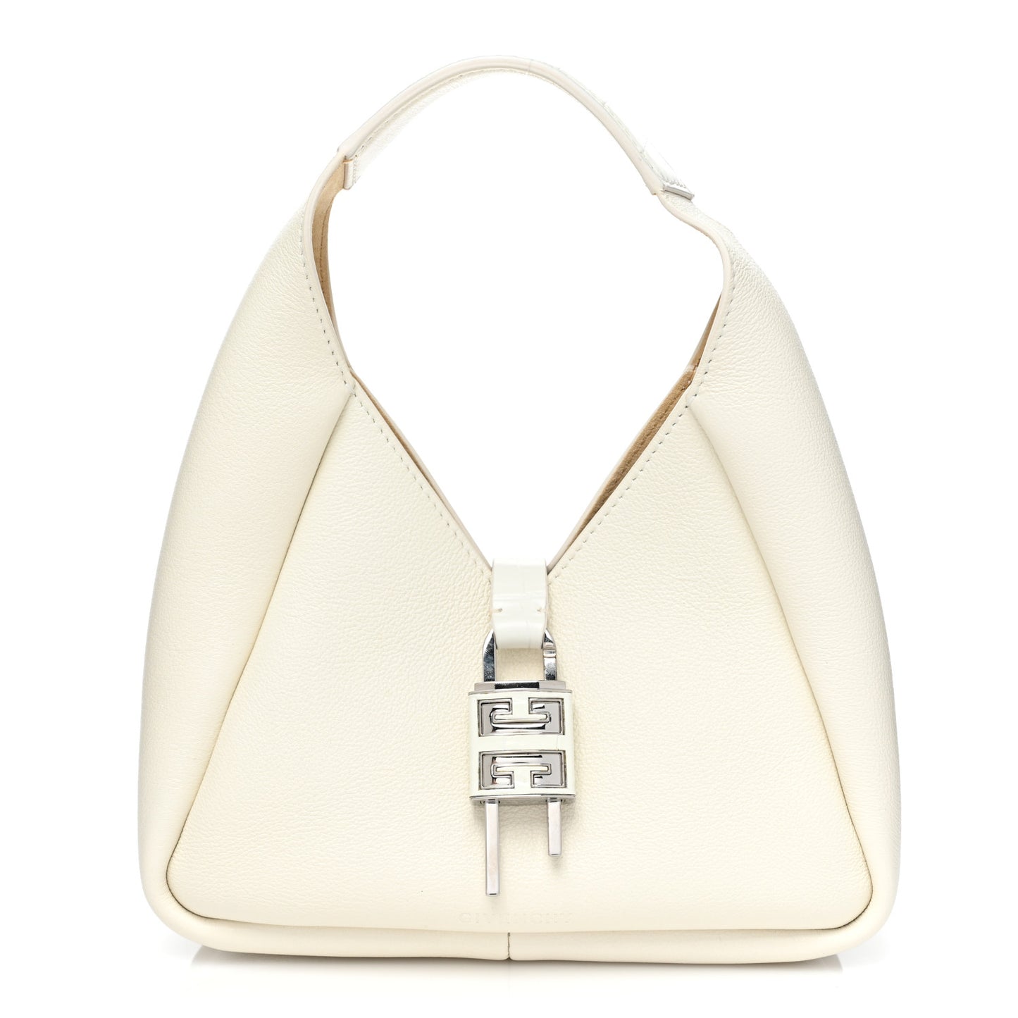 Textured Calfskin Mini G Hobo Ivory