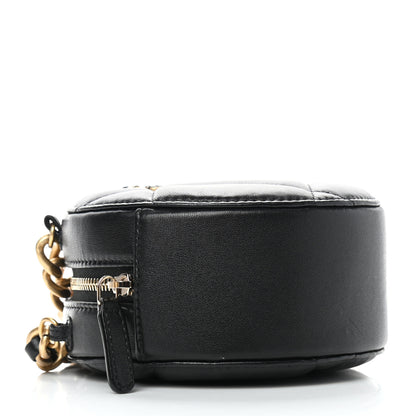 Chanel Lambskin Quilted Chanel 19 Round Clutch With Chain Black 4 of 11