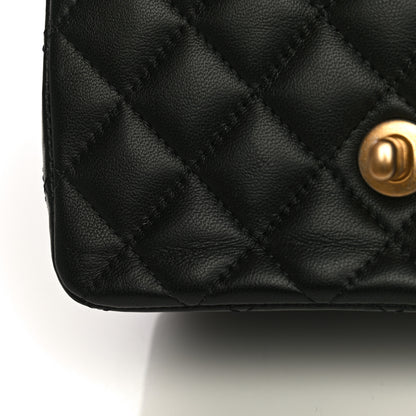 Chanel Lambskin Quilted Mini Square Flap Black 10 of 12