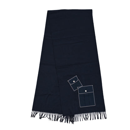 Hermes Cashmere Aviateur Muffler Marine 2 of 3