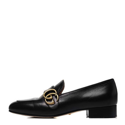 Gucci Malaga Kid Womens GG Marmont Loafers 36.5 Black 1 of 7
