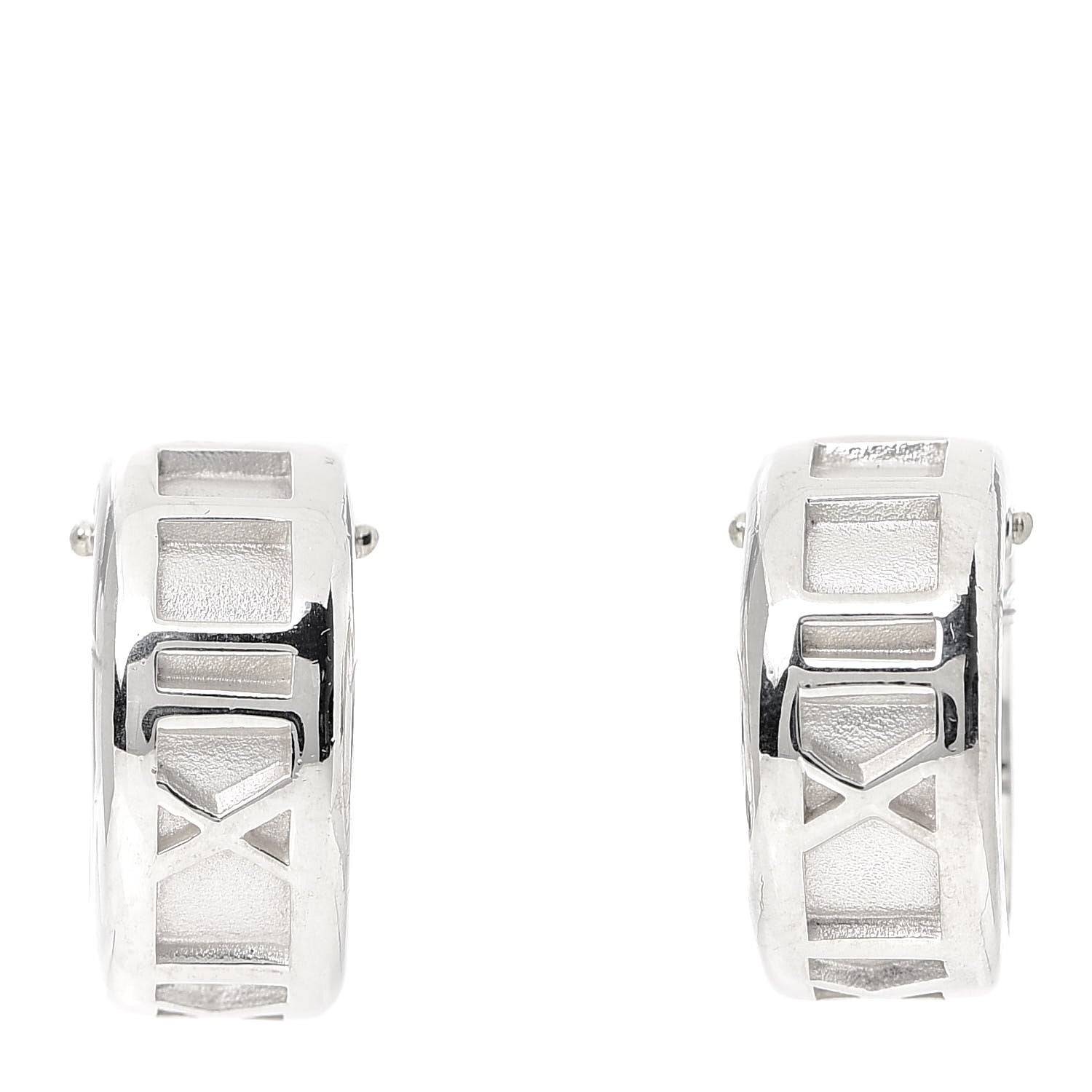 Tiffany Sterling Silver Small Atlas Hoop Earrings 1 of 6