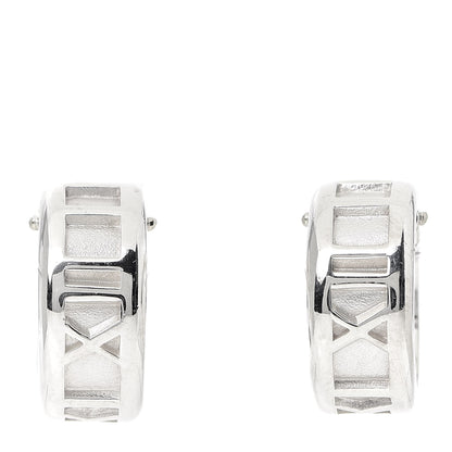 Tiffany Sterling Silver Small Atlas Hoop Earrings 1 of 6