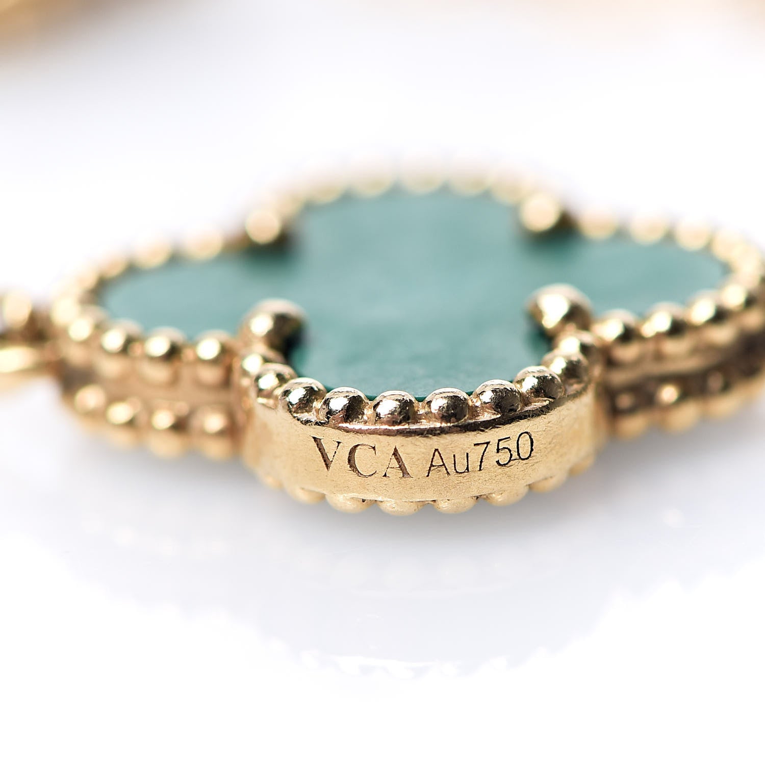 Van Cleef & Arpels 18K Yellow Gold Malachite 5 Motifs Vintage Alhambra Bracelet 3 of 6