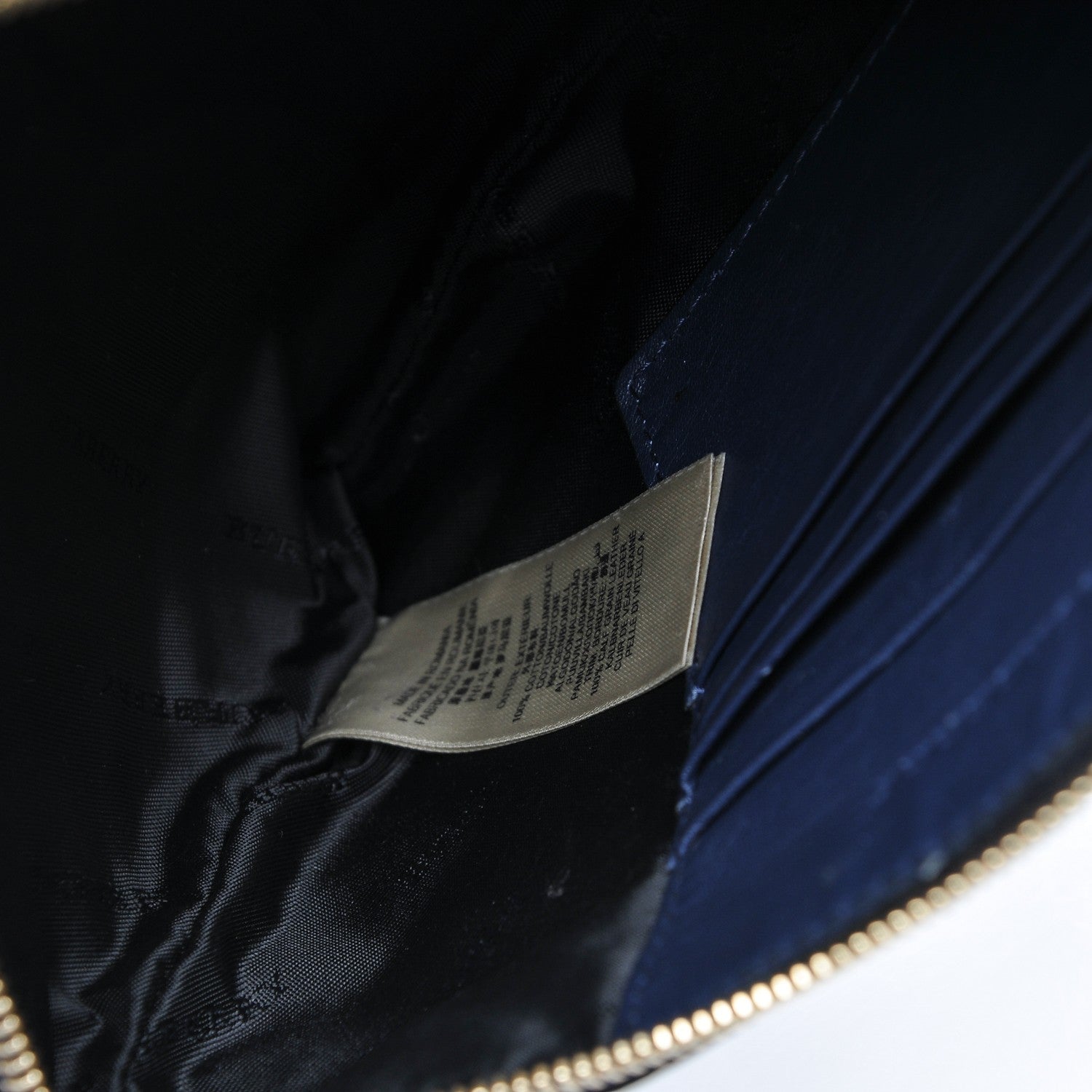 Burberry House Check Derby Peyton Crossbody Clutch Bag Navy 7 of 7