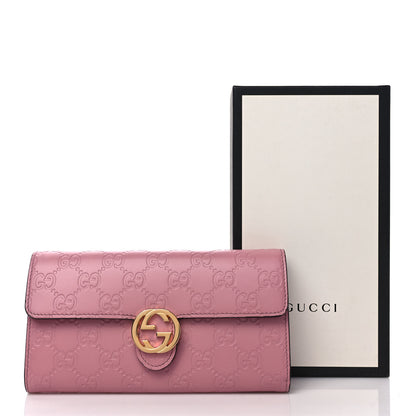Gucci Guccissima Signature Icon Continental Wallet Carmine Rose 7 of 7
