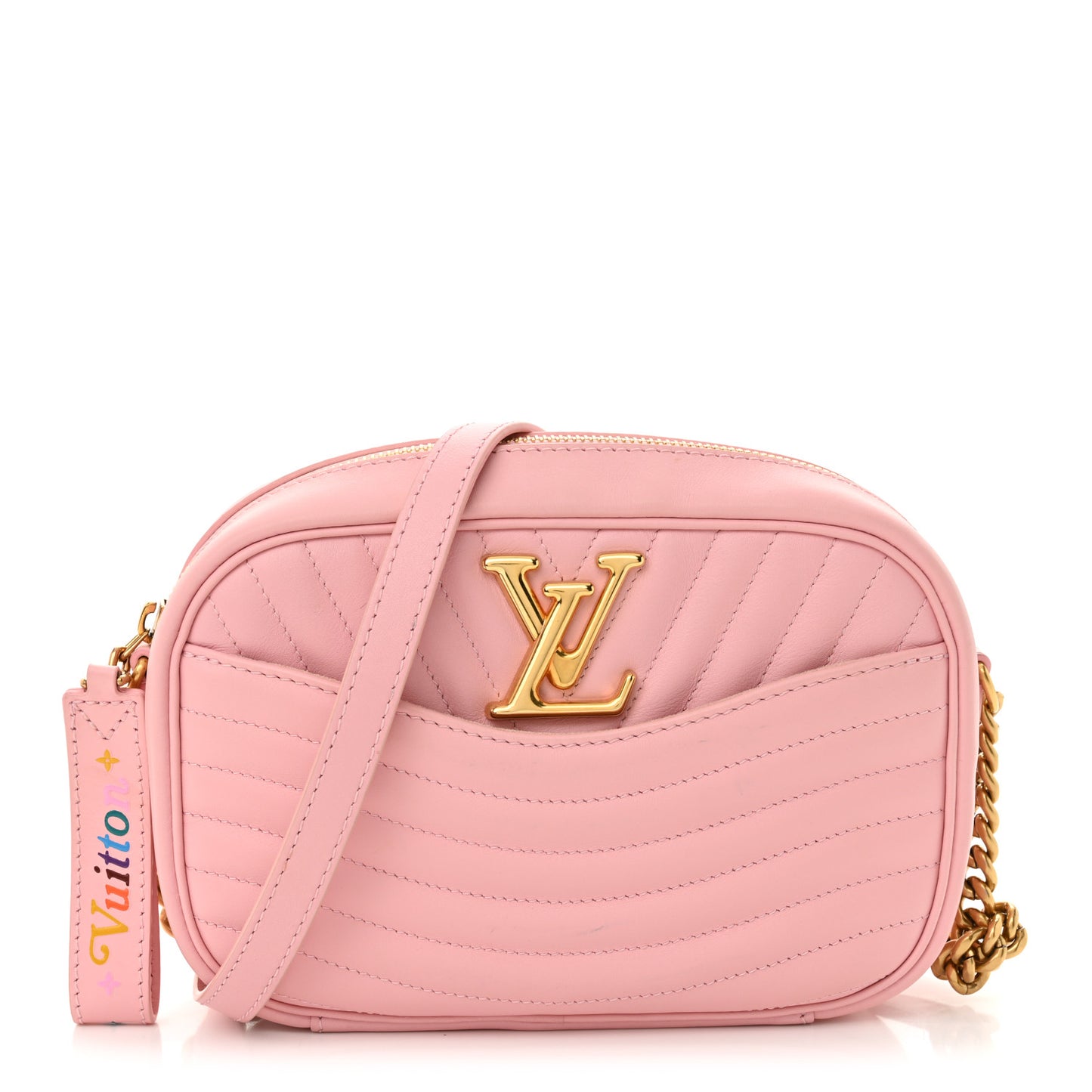 Calfskin New Wave Camera Bag Smoothie Pink