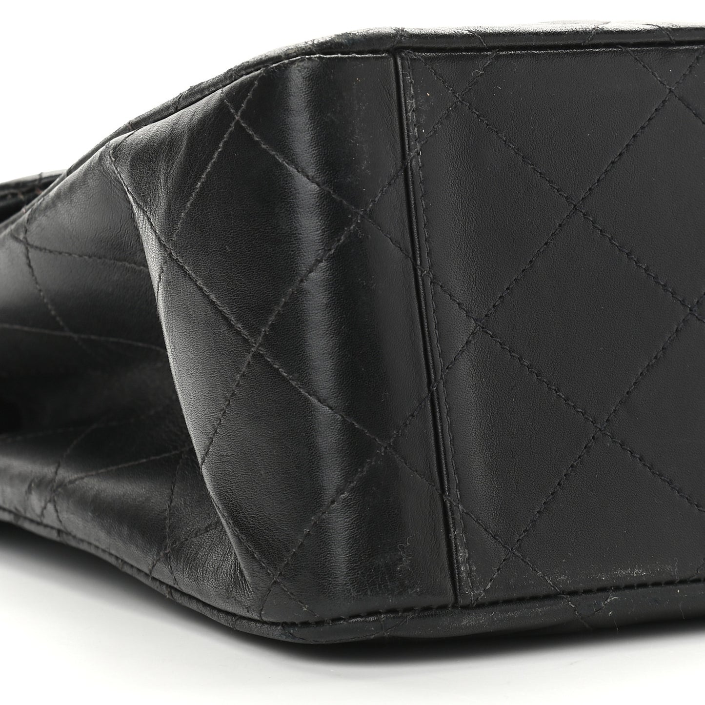 Lambskin Quilted XL Jumbo Single Flap Black