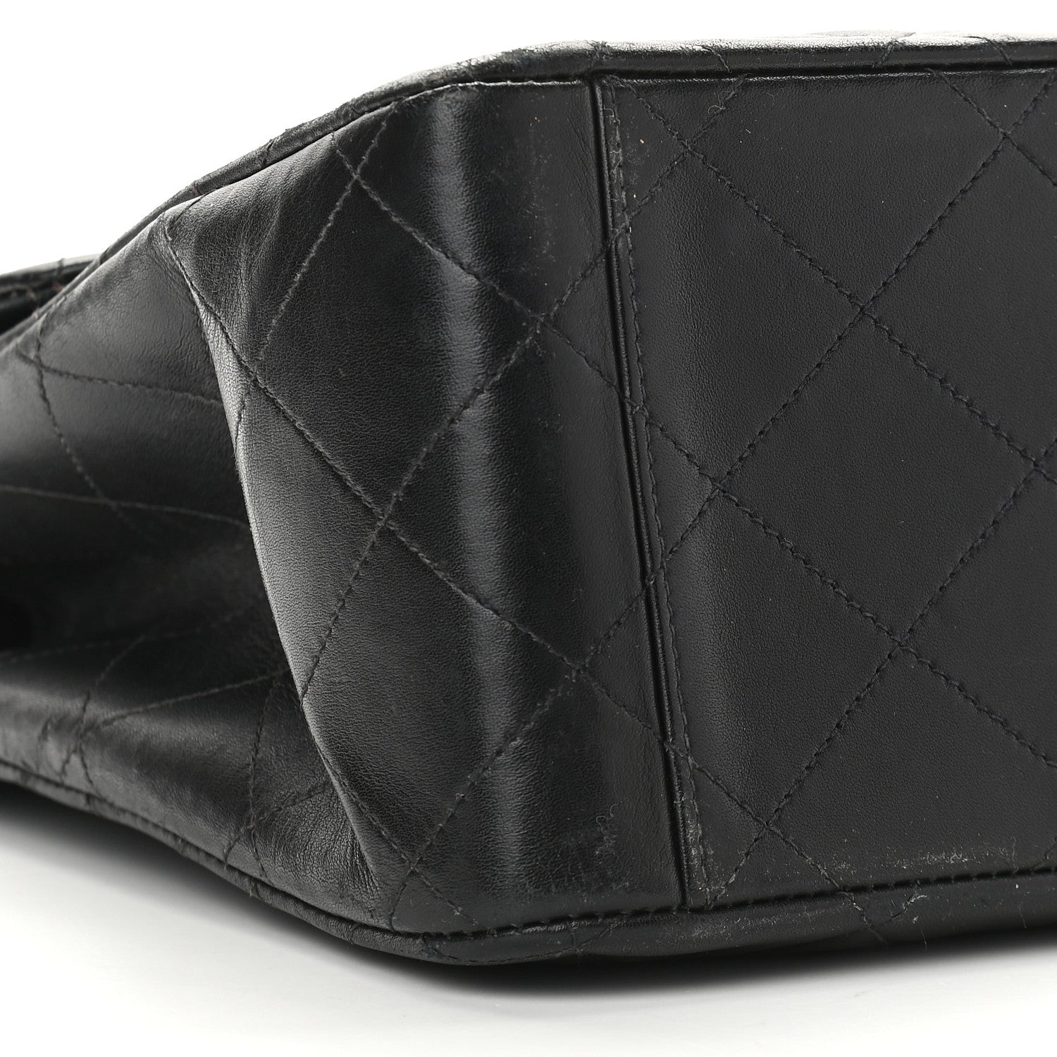 Chanel Lambskin Quilted XL Jumbo Single Flap Black 8 of 9