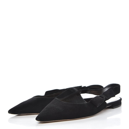 Christian Dior Suede Sweet D Sling-Back Ballet Flats 40 Black 2 of 7