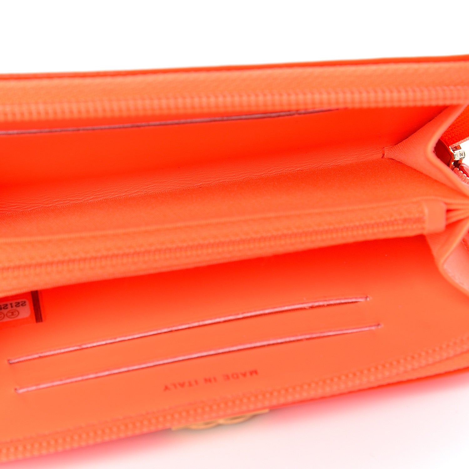 Chanel Patent Quilted Small Boy Zip Around Wallet Orange 5 of 11