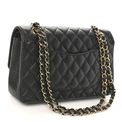 Chanel Caviar Quilted Medium Double Flap Black 3 of 11
