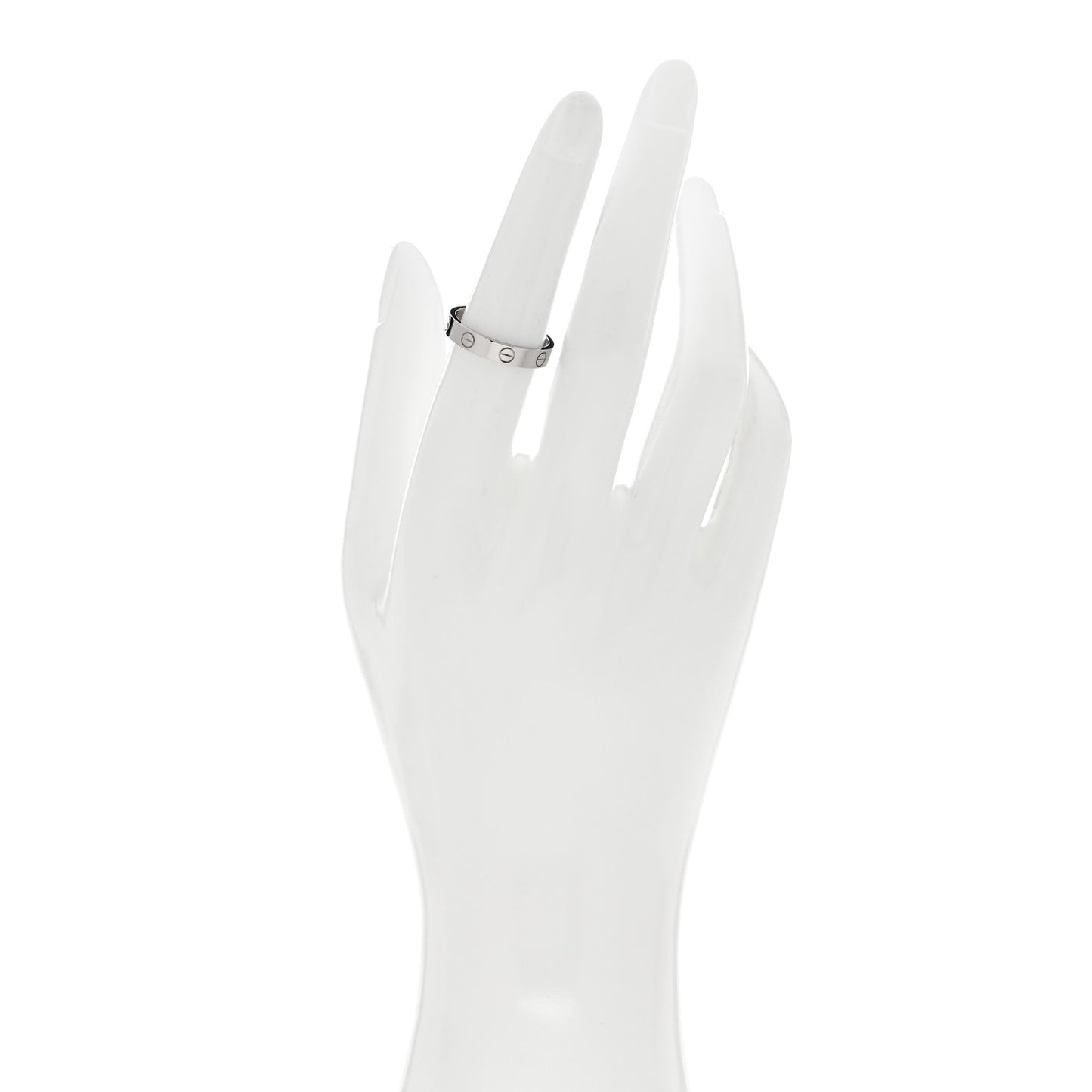 18K White Gold 3.5mm LOVE Wedding Band Ring 54 6.75