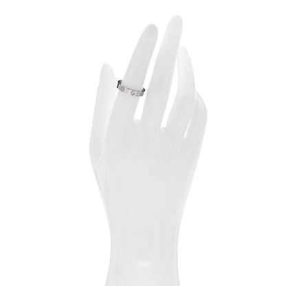 Cartier 18K White Gold 3.5mm LOVE Wedding Band Ring 54 6.75 2 of 5