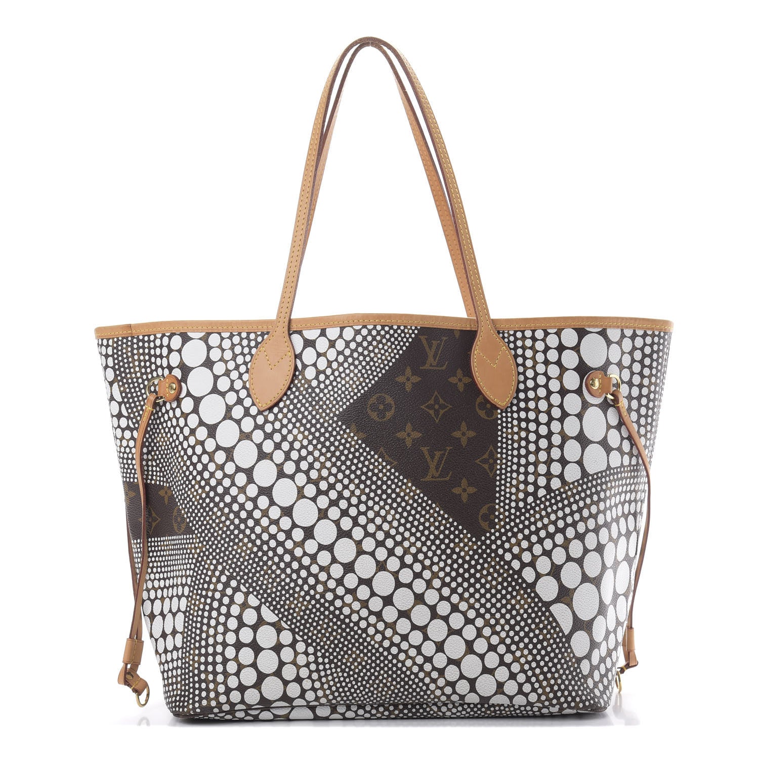 Louis Vuitton Monogram Kusama Waves Neverfull MM White 1 of 14