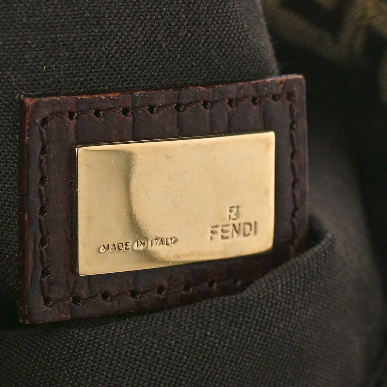 Fendi Zucchino Vitello Tube Messenger Bag Mogano Panna Bruciato 6 of 10