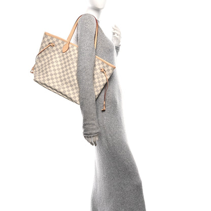 Louis Vuitton Damier Azur Neo Neverfull MM Rose Ballerine 2 of 11