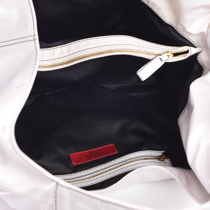 Valentino Garavani Patent Lacca Large Nuage Bow Hobo White 5 of 8