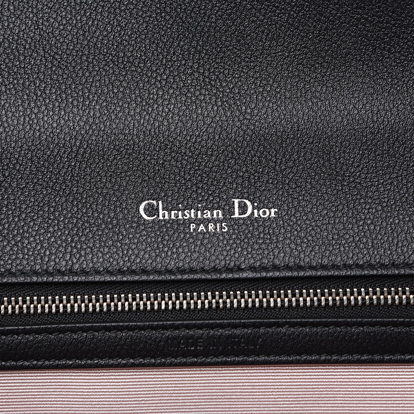 Grained Calfskin Medium Diorama Flap Bag Black