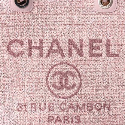 Chanel Lurex Boucle Small Deauville Tote Pink 10 of 11