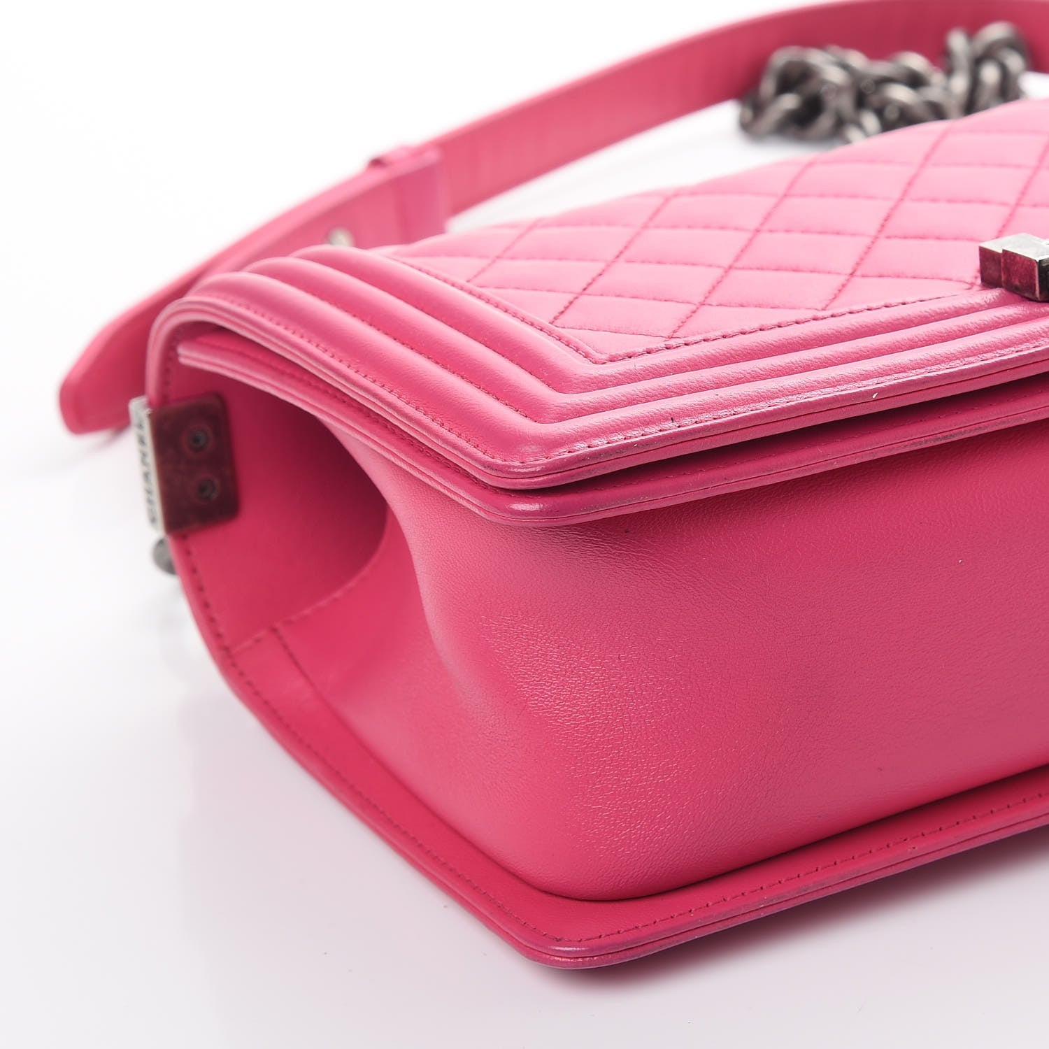 Chanel Lambskin Quilted Medium Boy Flap Pink 12 of 13