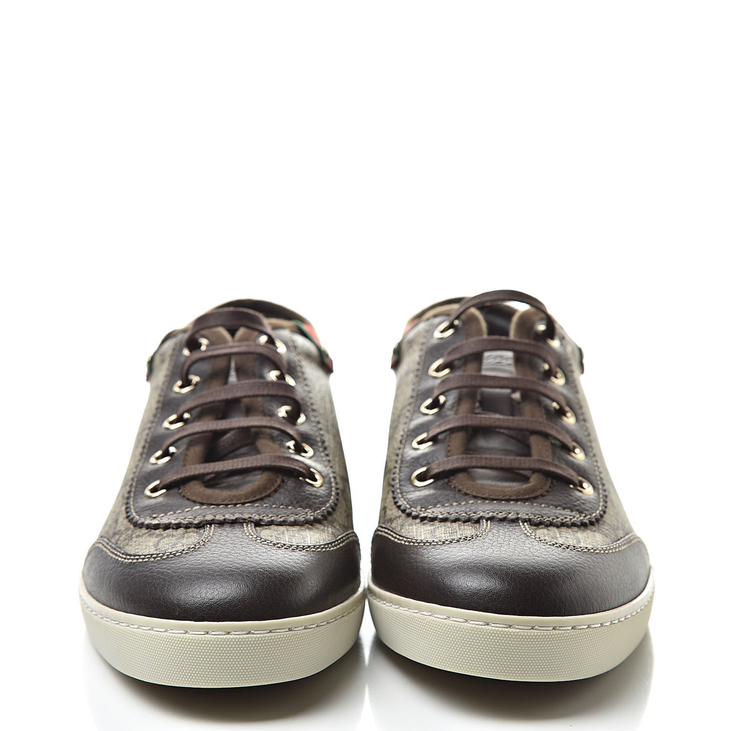 Gucci GG Supreme Monogram Low Top Sneakers 37 Brown 2 of 9
