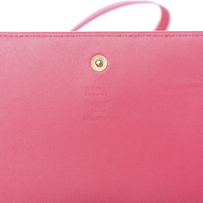 MCM Saffiano Studded Wallet On Chain Pink 6 of 10