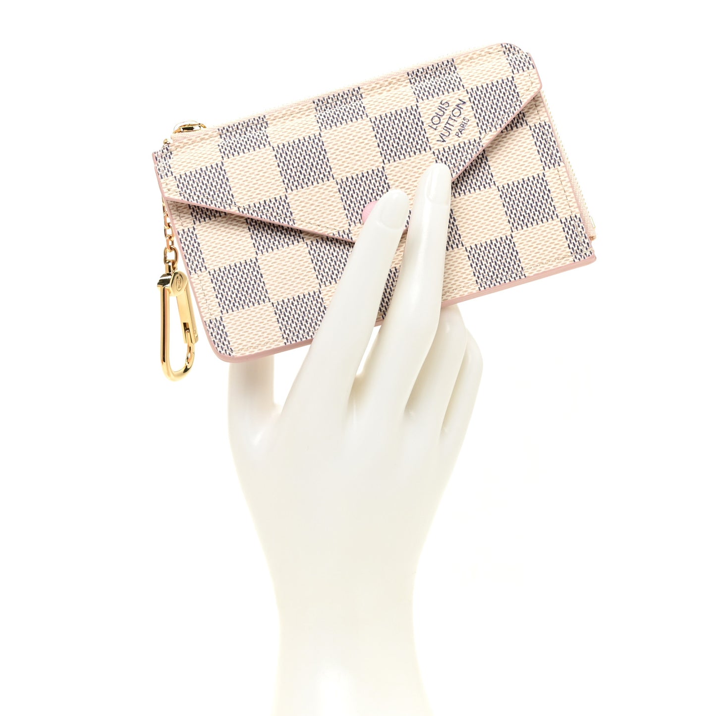 Damier Azur Recto Verso Card Holder Rose Ballerine