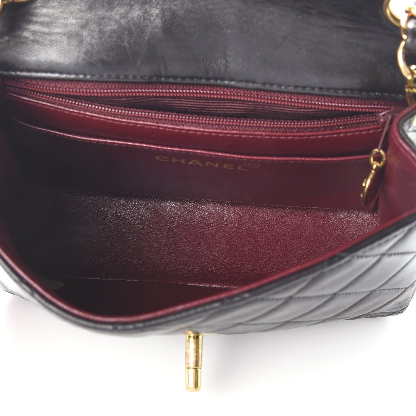 Lambskin Mini Square Flap Brown
