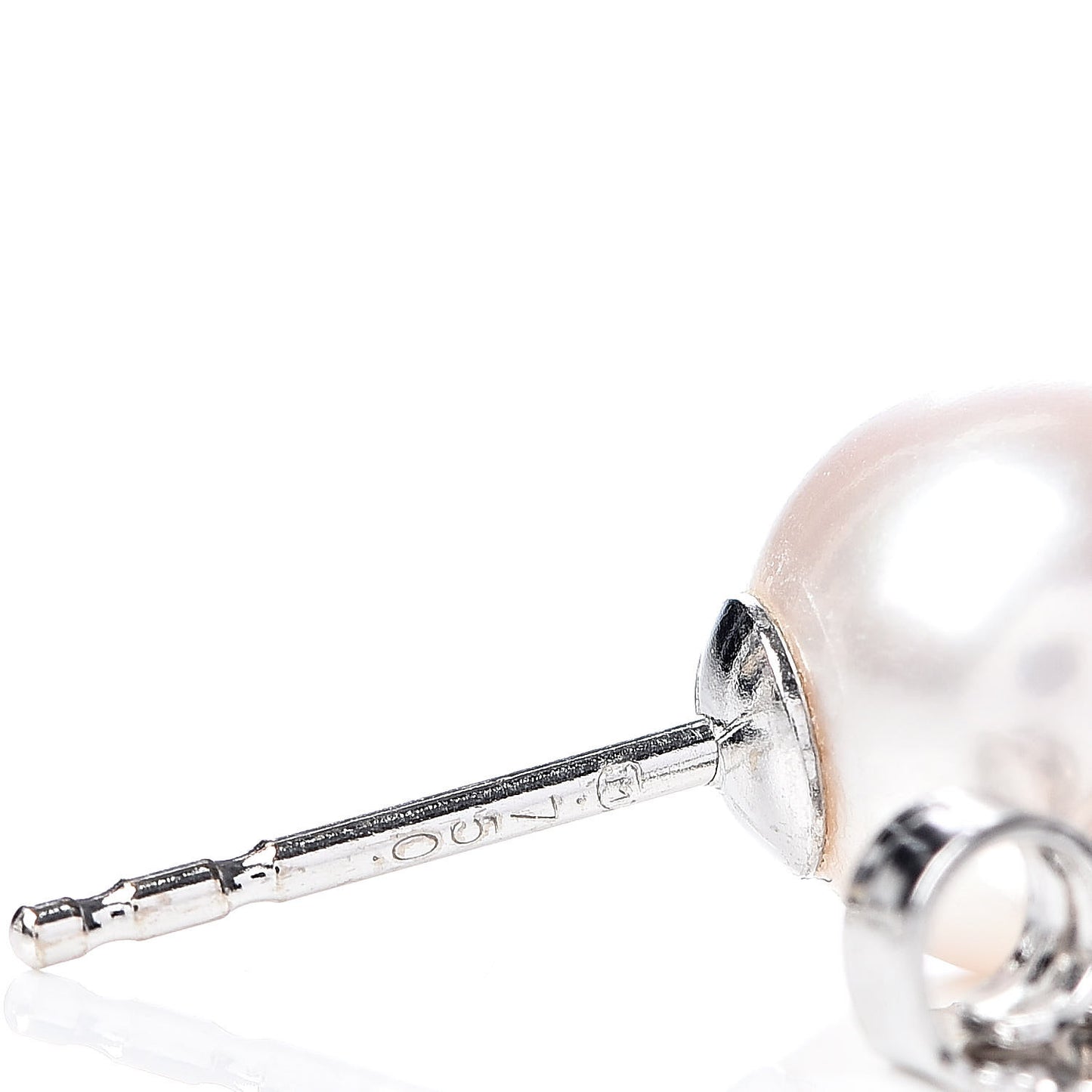18K White Gold Akoya Pearl 7.5-8mm Stud Earrings
