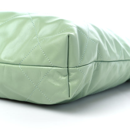 Chanel Shiny Calfskin Quilted Small Chanel 22 Light Green 10 of 10