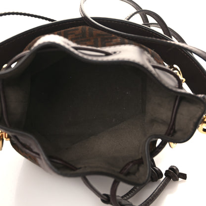 Fendi Suede Vitello King F is Fendi Micro FF Mini Mon Tresor Bucket Bag Sigaro Marrone Ebano 5 of 10