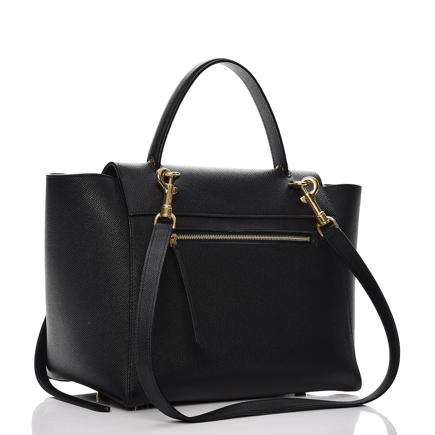 Grained Calfskin Mini Belt Bag Black