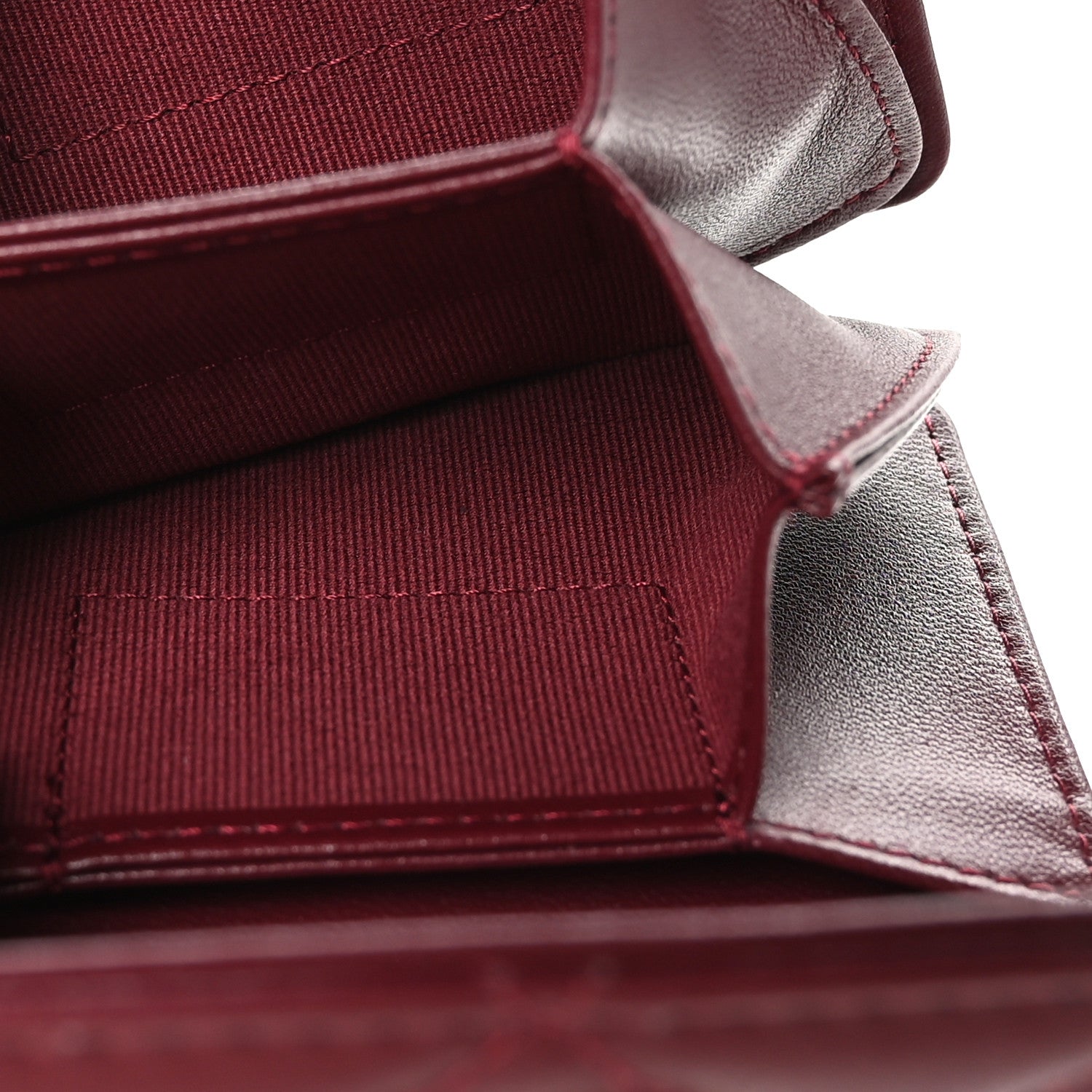Chanel Lambskin Quilted Mini Flap With Chain Burgundy 7 of 13