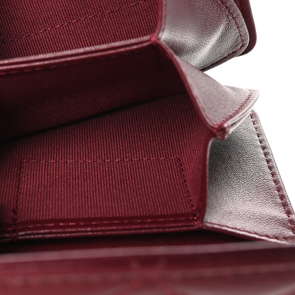 Chanel Lambskin Quilted Mini Flap With Chain Burgundy 7 of 13