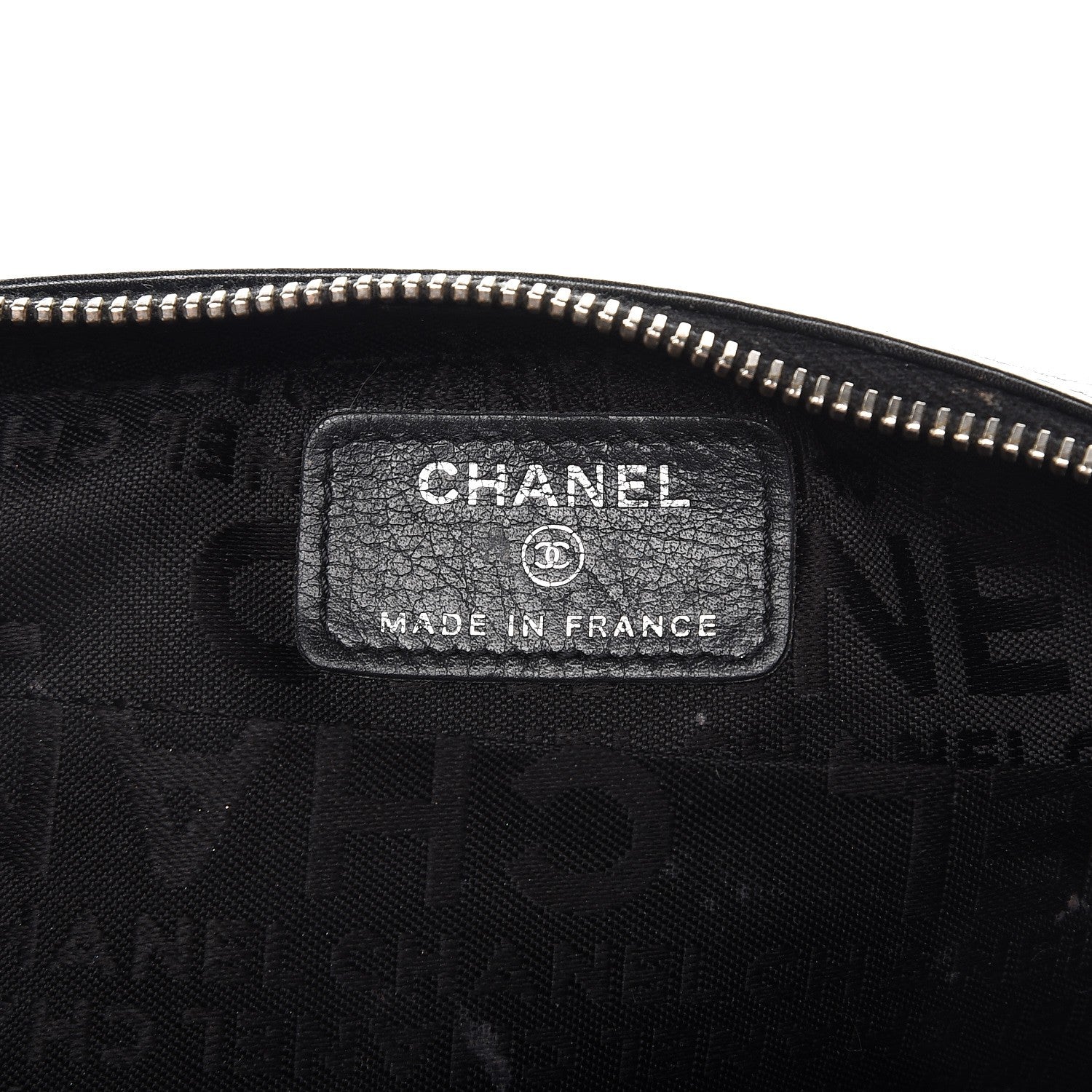 Chanel Aged Calfskin Quilted Cambon Cosmetic Case Black 6 of 10