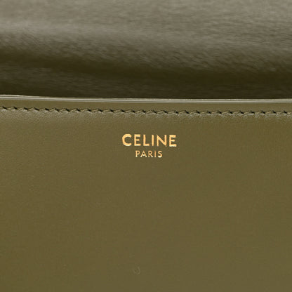 Celine Shiny Calfskin Medium Maillon Triomphe Army Green 6 of 11