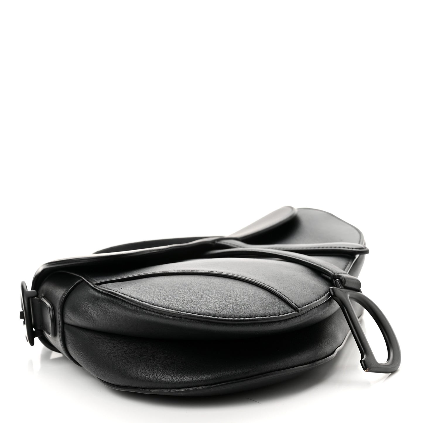 Ultra Matte Calfskin Saddle Bag Black