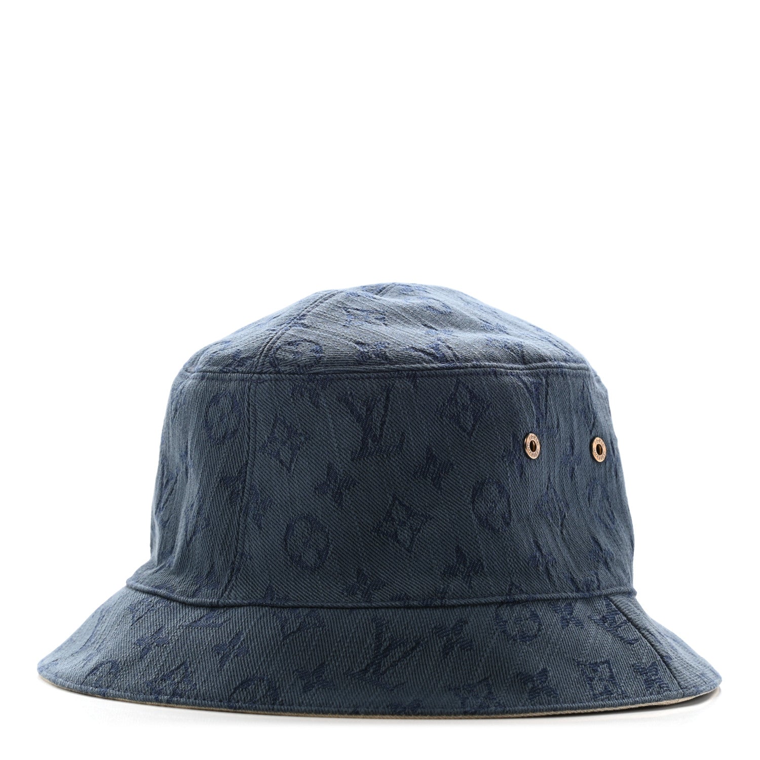 Louis Vuitton Monogram Denim Reversible Bucket Hat L 1 of 15