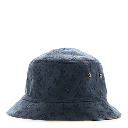 Louis Vuitton Monogram Denim Reversible Bucket Hat L 1 of 15